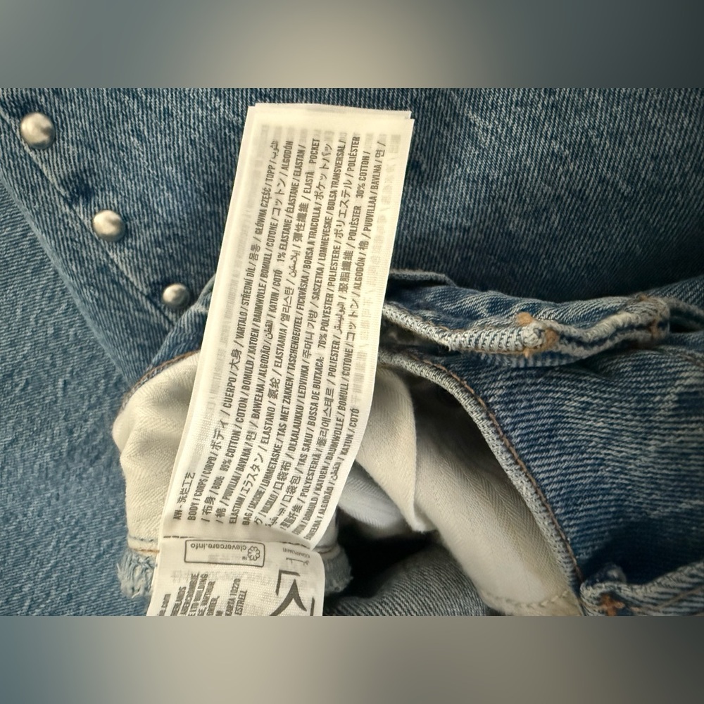Abercrombie & fitch studded straight jeans. High rise 90’s relaxed - Picture 5 of 5